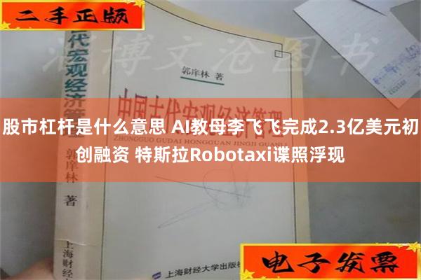 股市杠杆是什么意思 AI教母李飞飞完成2.3亿美元初创融资 特斯拉Robotaxi谍照浮现