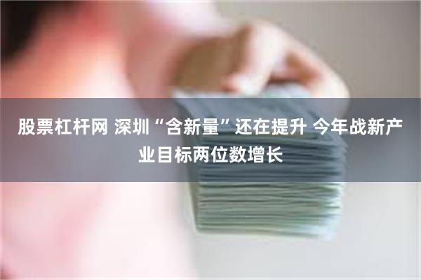 股票杠杆网 深圳“含新量”还在提升 今年战新产业目标两位数增长