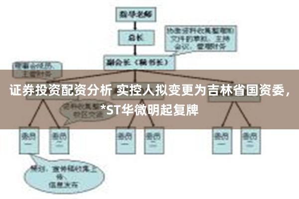 证券投资配资分析 实控人拟变更为吉林省国资委，*ST华微明起复牌