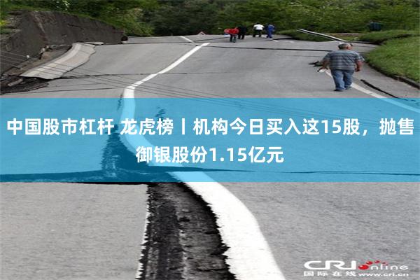 中国股市杠杆 龙虎榜丨机构今日买入这15股，抛售御银股份1.15亿元