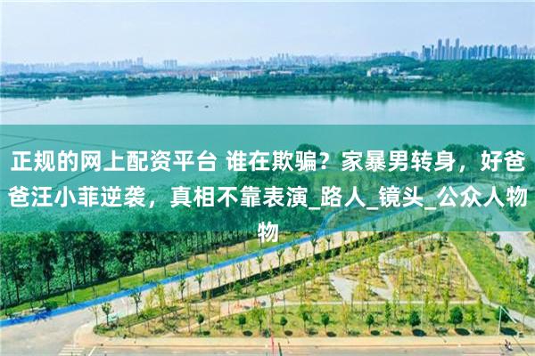 正规的网上配资平台 谁在欺骗？家暴男转身，好爸爸汪小菲逆袭，真相不靠表演_路人_镜头_公众人物